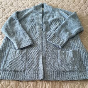 Barefoot Dreams Cozy Blue Cardigan